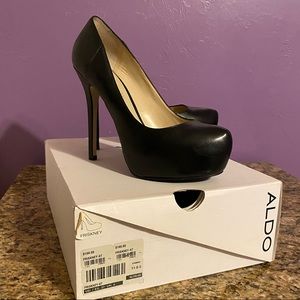 ALDO Black Leather high heel pumps